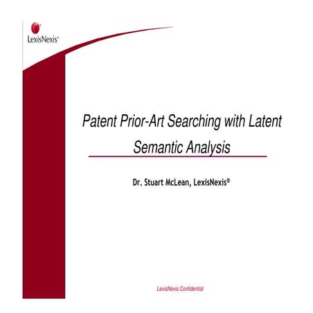 II-SDV 2012 Patent Prior-Art Searching with Latent Semantic Analysis