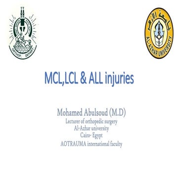 MCL,LCL & ALL injuries of the knee 