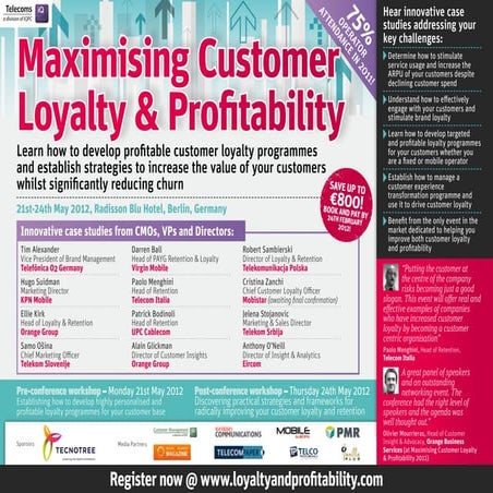 Maximising Customer Loyalty & Profitability