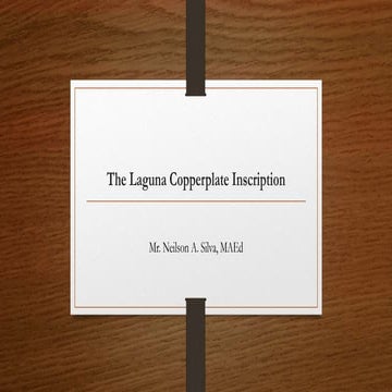 The Laguna Copperplate Inscription 
