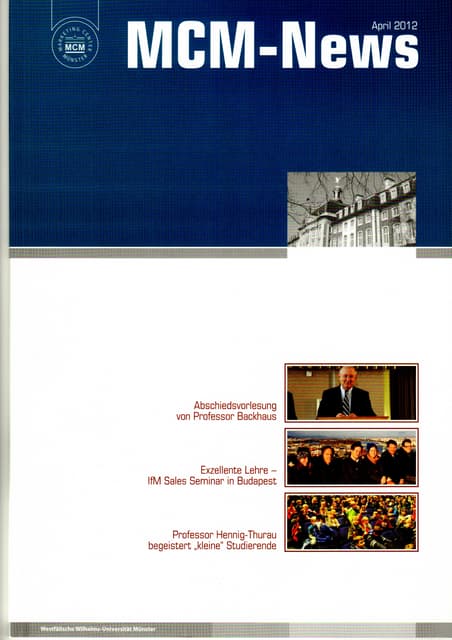 MCM Marketing Centrum Münster-news auszug mit tui und ibm artikel april 2012