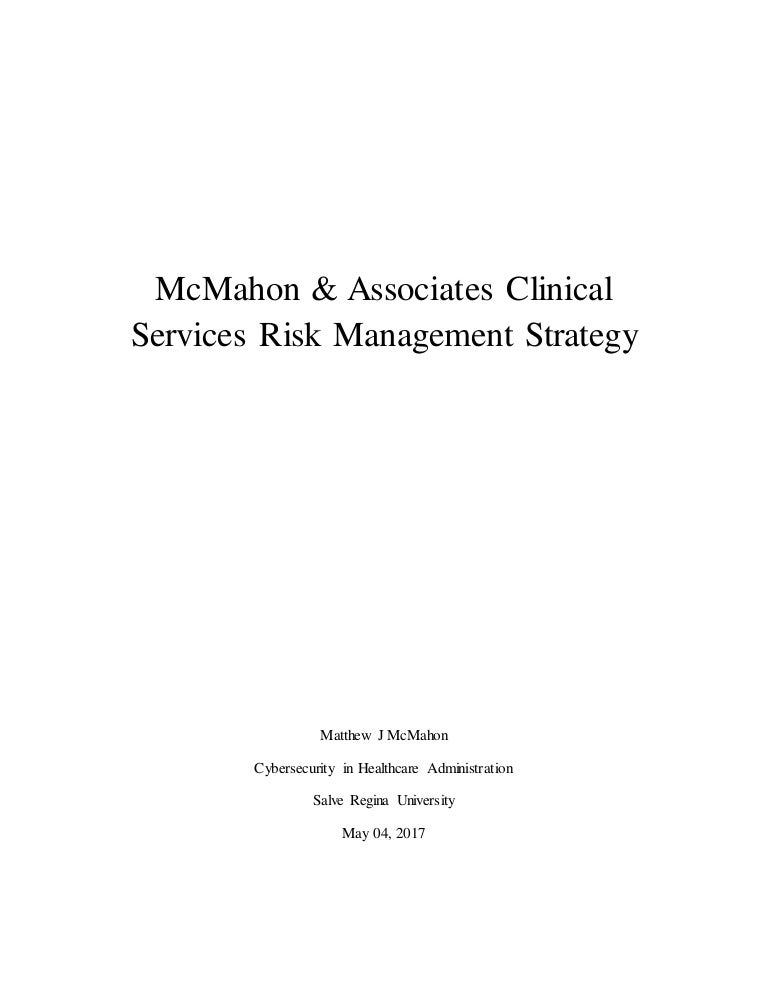 McMahon & Associates Risk Management Strategy