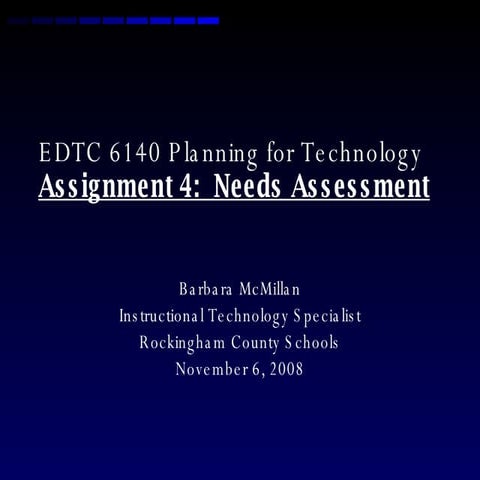 Mc Millan Assignment 4 Edtc 6140