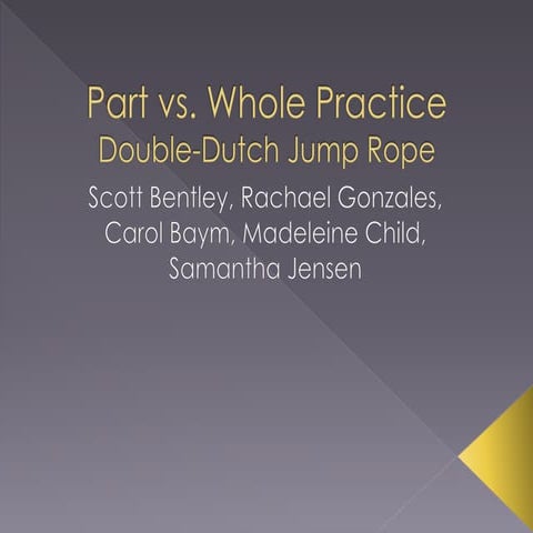 Practice distribution Random vs Block practice | PPTX