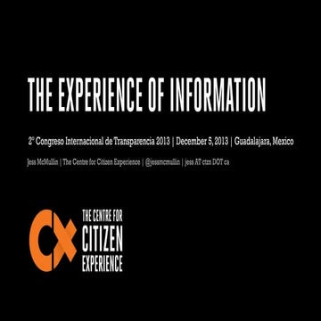 The Experience of Information