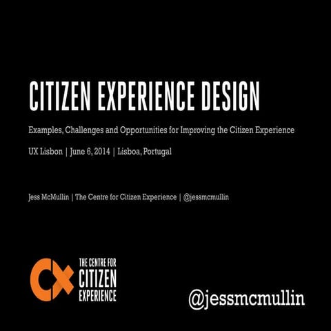 Citizen Experience Design, UX Lisbon