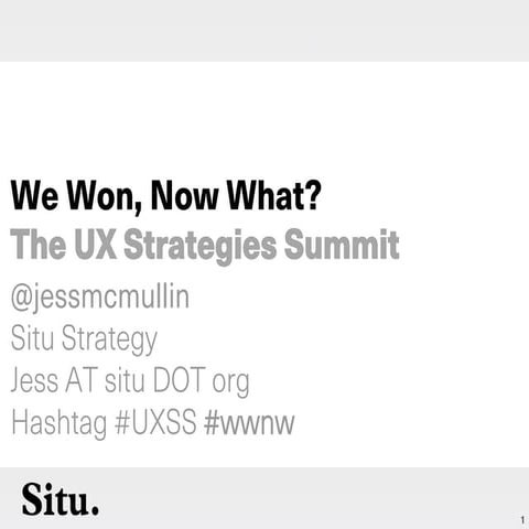 We Won, Now What? Dealing with the Future of UX Design