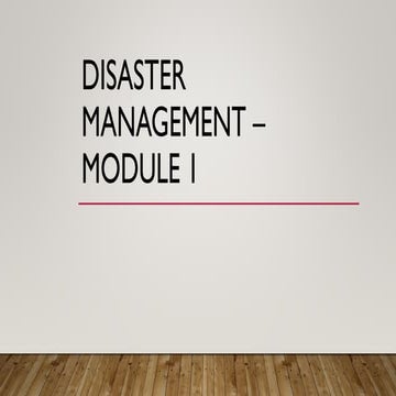 Disaster management ktu module one for students