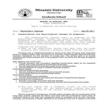 Maternal and Child Nursing