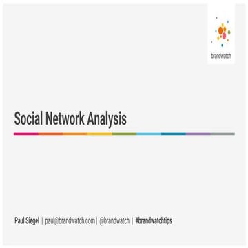 Masterclass NY: Social Network Analysis