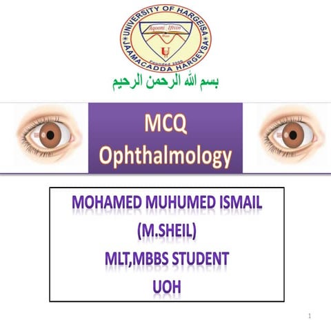 MCQ of ophthalmology(eyelids)