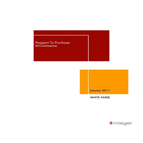 Passport To Purchase: M-Commerce