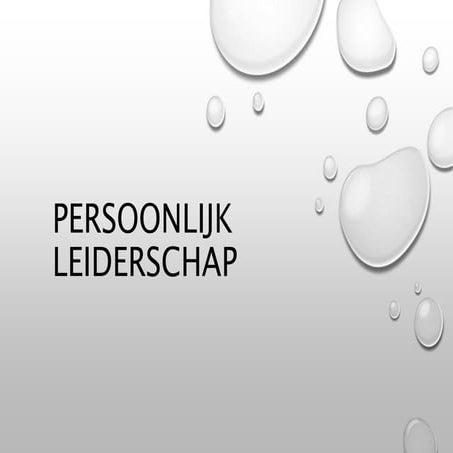 MC Persoonlijk Leiderschap 5, college 5 van 8.