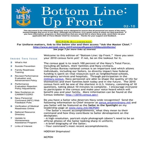 MCPON BLUF March 2010 Final