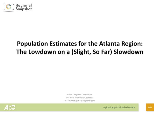 Final ARC 2020 Population Estimates-Summary Deck