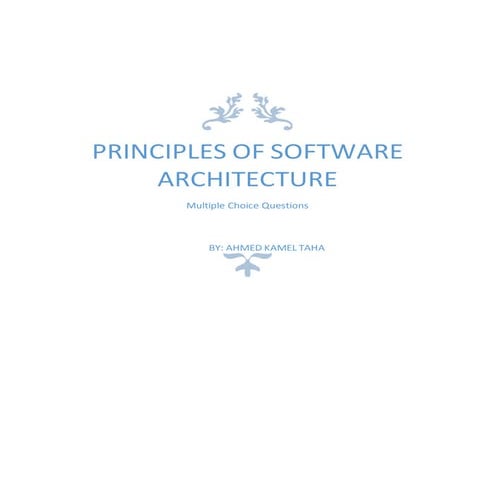 PRINCIPLES OF SOFTWARE ARCHITECTURE | PDF