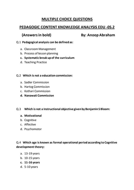 Life skills objective type question and answers | PDF