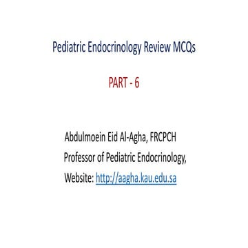 Pediatric endocrinology review MCQs- part 6