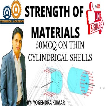 Mcq module 1 on thin cylindrical shells