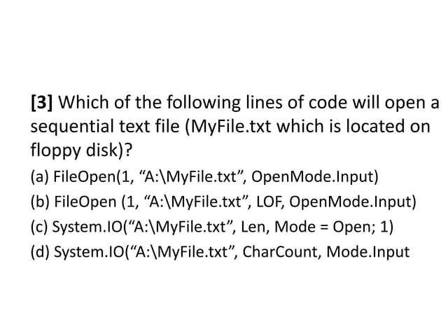 Mcq sample