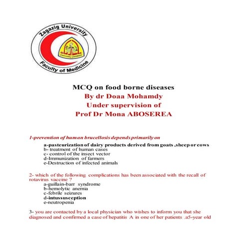 Mcqs food borne