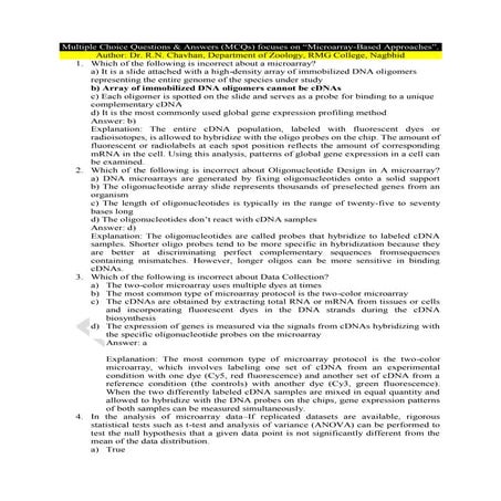 MCQs on DNA MicroArray.pdf