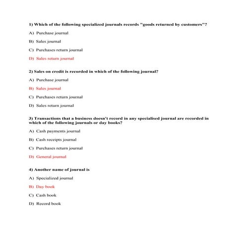 Financial accounting MCQ ( subsidiary books)