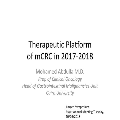M crc amgen luxor 20 feb 2018 