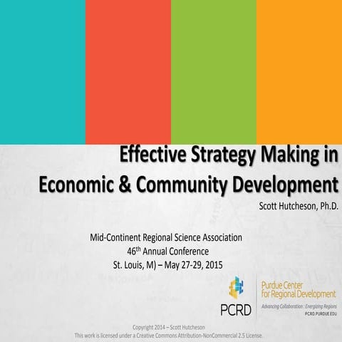 Effective Strategy Making in Economic & Community Development