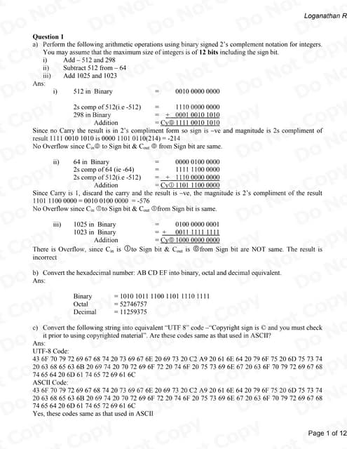 MCS 012 computer organisation and assembly language programming assignment…