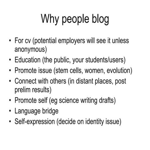 Developing Blogs for information sharing.ppt