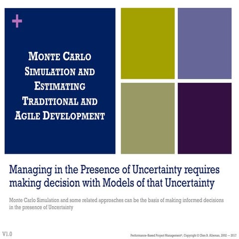 Monte Carlo Simulation for Agile Development