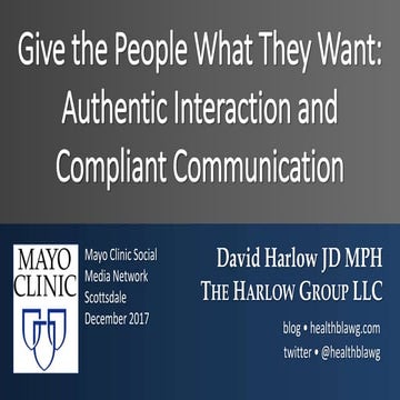 Give the People What They Want: Authentic Interaction and Compliant Communication