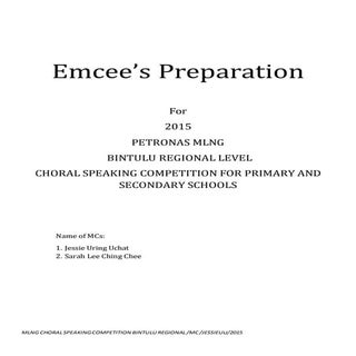 Mc's  preparation work flow for mln...