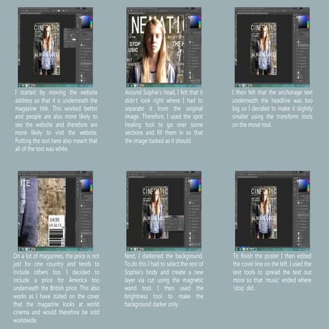 Magazine Cover Screenshots - Final Draft of Cover