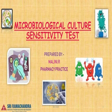 MICROBIOLOGICAL CULTURE SENSITIVITY TEST
