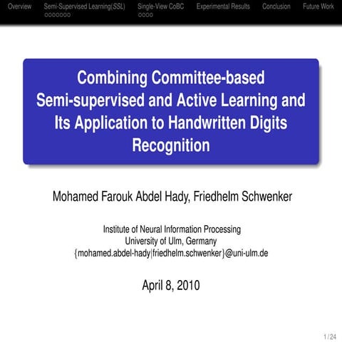 Combining Committee-Based Semi-supervised and Active Learning and Its Applica...