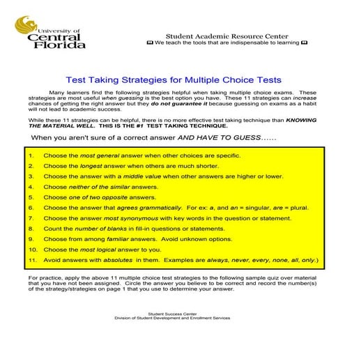 Test-taking Strategies-LET Review