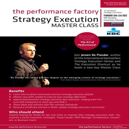 Strategy Execution Master Class by Jeroen De Flander 