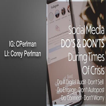 Social Media Do's and Don'ts During Times of Crisis 