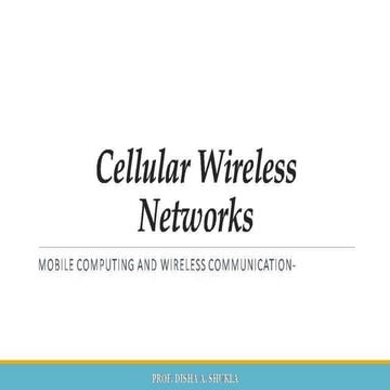 Mobile Computing and Wireless Communication Unit 2 Part 1 - GTU | PDF