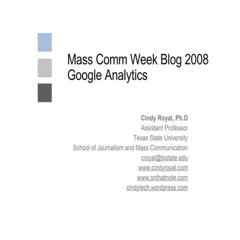 Mass Comm Week Stats