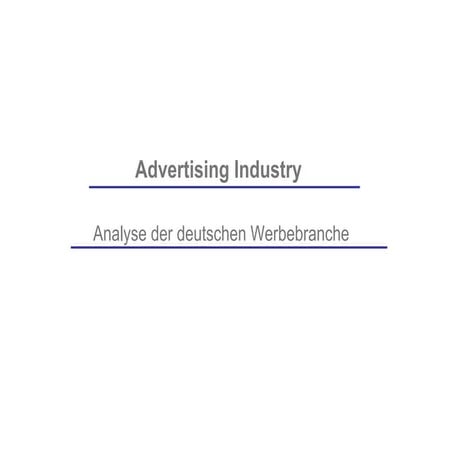 Analysis of Advertising Industry in Germany