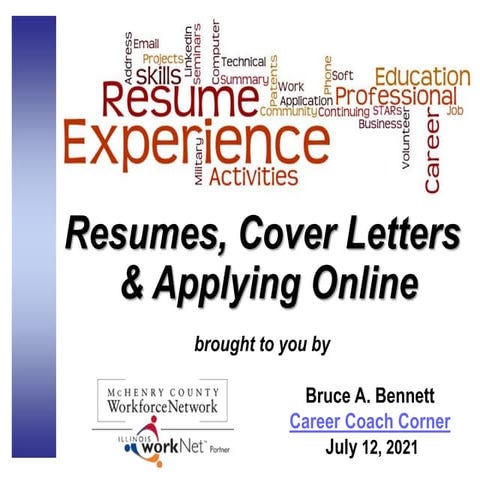 Resumes, Cover Letters and Applying Online 