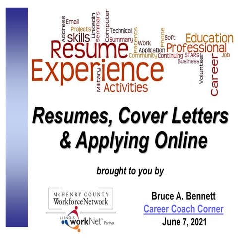 Resumes, Cover Letters and Applying Online 