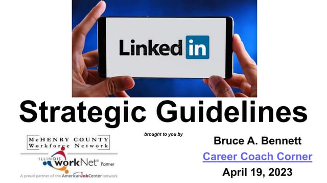 Linkedin Strategic Guidelines Ppt Linkedin Strategic Guidelines Ppt