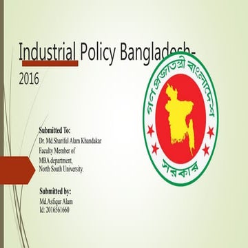 Industrial Policy In Bangladesh