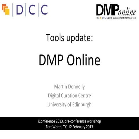 DMP Online: update 2013