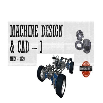 design of machine elements and members in mechanical engineering | PPTX