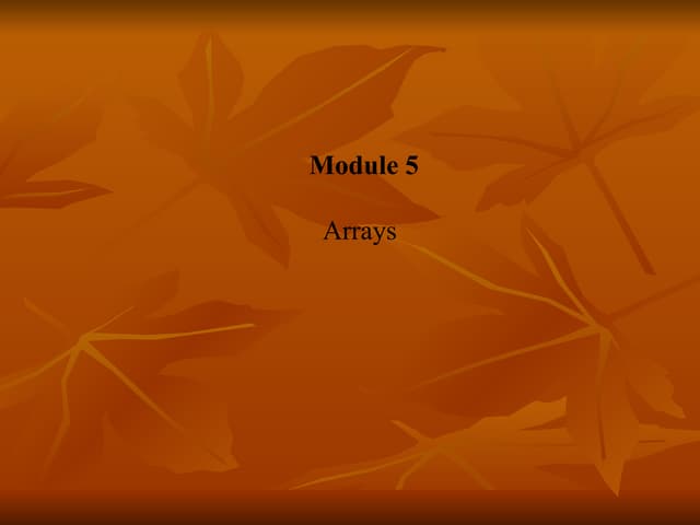 Md05 arrays